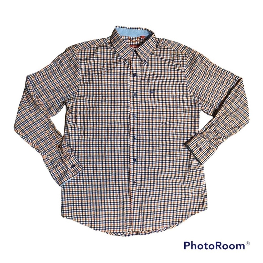 Izod Mens Size Large Button Up Dress Shirt